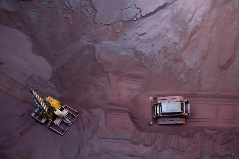 Loading of iron ore on a barge at Saldanha Bay, South Africa. Getty Images Image used for illustrative purpose. Getty Images