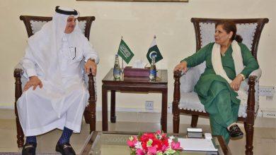 Saudi Ambassador to Pakistan Nawaf bin Said Al-Malki (left) meets Pakistan’s caretaker finance minister Dr. Shamshad Akhtar in Islamabad, Pakistan on September 7, 2023. (Photo courtesy: Government of Pakistan)