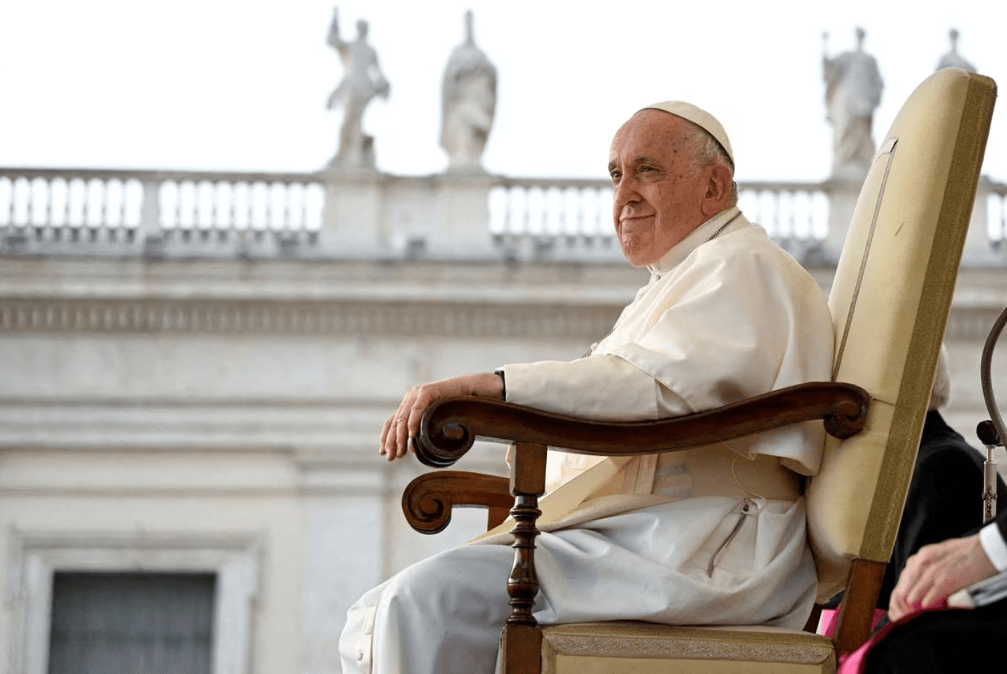 Pope Francis leads the weekly general audience in Saint Peter's Square at the Vatican, October 18, 2023. Vatican Media/­Handout via REUTERS/File Photo Acquire Licensing Rights