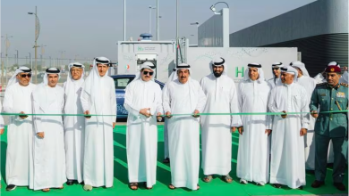 Officials open Enoc's first green hydrogen station at the Service Station of the Future in Expo City Dubai. Photo- Enoc Source: thenationalnews.com