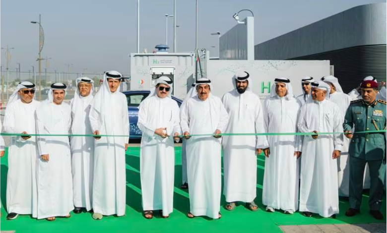 Officials open Enoc's first green hydrogen station at the Service Station of the Future in Expo City Dubai. Photo- Enoc Source: thenationalnews.com