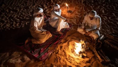 Arabs camping at night in the desert out of Dubai. Getty Images Image used for illustrative purpose. Source: Zawya.com