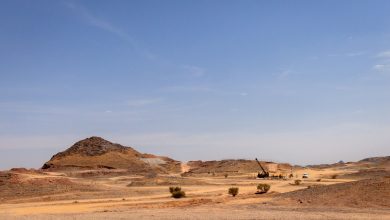 The drill site at the new zinc and copper open-pit mine about 200 kilometers (125 miles) west of Riyadh.Photographer: Tasneem Alsultan/SAUDI MINING Source: Bloomberg.com