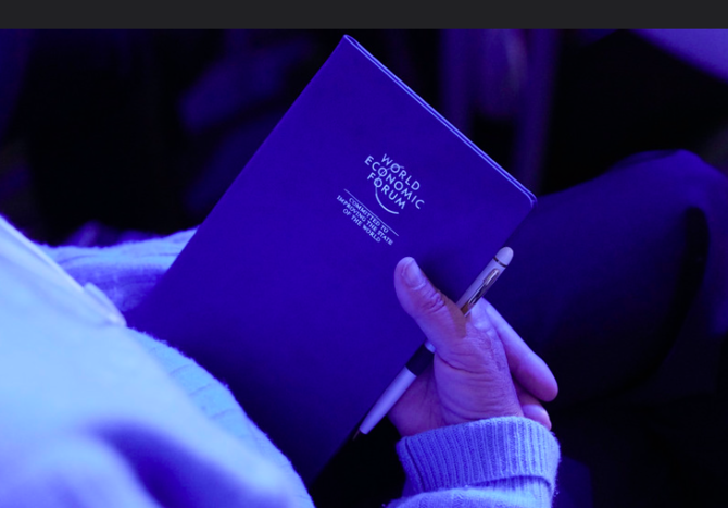 The World Economic Forum is being held in Davos. WEF Source: Arabnews.com