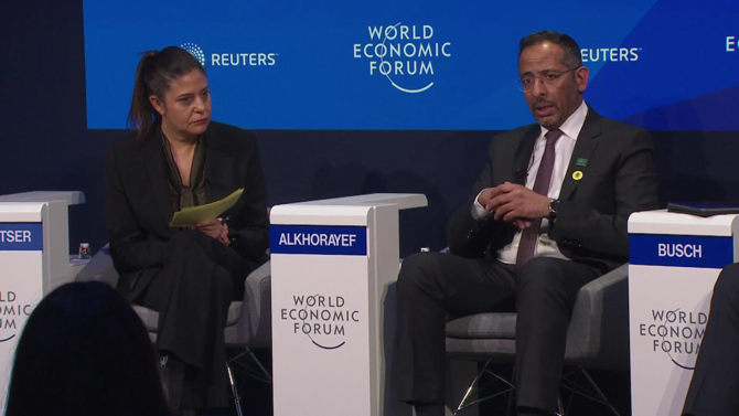 Bandar Alkhorayef was speaking on the “Industrial Policy 2.0” panel at the World Economic Forum. (Screenshot/WEF) Source: Arabnews.com