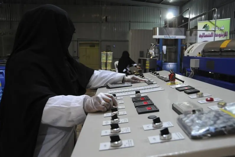 Image used for illustrative purpose A veil-clad female worker is seen at a factory for pickling olives in the Saudi city of Tabuk October 23, 2013. Mohamed Al Hwaity, Reuters Source: Zawya.com