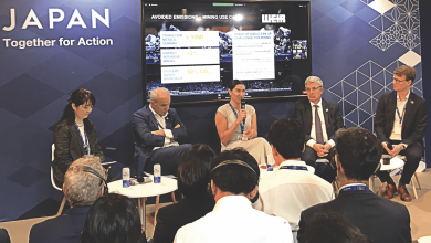 Paula Cousins, Weir chief strategy and sustainability officer (centre), in a panel discussion at the COP28 UAE Japan Pavilion seminar in Dubai. Image: Weir Minerals Source: Australianmining.com.au