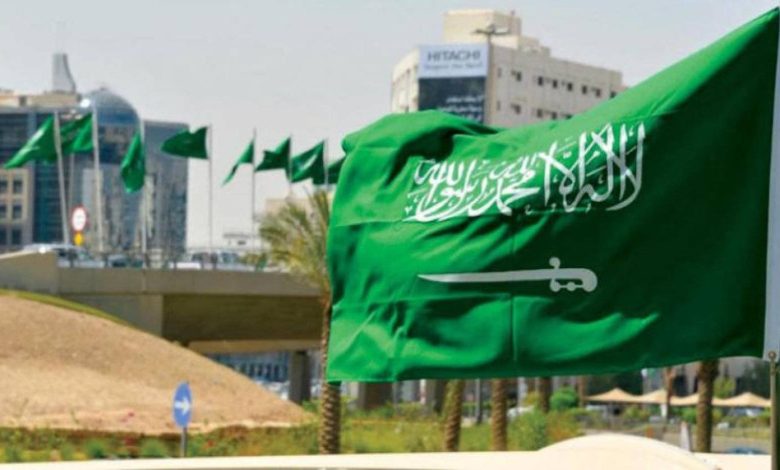 The Saudi flag. Asharq Al-Awsat